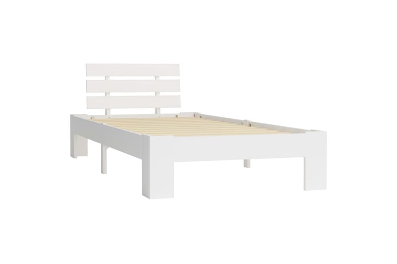 Sengestel Massivt Fyrretræ 100 X 200 Cm Hvid - Hvid - Møbler - Senge - Sengeramme & sengestel