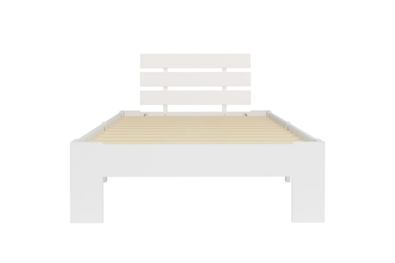 Sengestel Massivt Fyrretræ 100 X 200 Cm Hvid - Hvid - Møbler - Senge - Sengeramme & sengestel