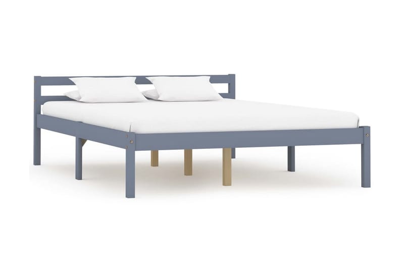 sengestel massivt fyrretræ 120 x 200 cm grå - Møbler - Senge - Sengeramme & sengestel