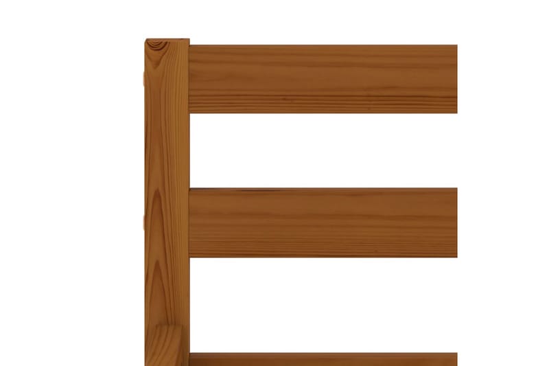 sengestel massivt fyrretræ 120 x 200 cm gyldenbrun - Møbler - Senge - Sengeramme & sengestel