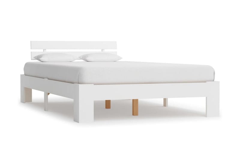 Sengestel Massivt Fyrretræ 120 X 200 Cm Hvid - Hvid - Møbler - Senge - Sengeramme & sengestel