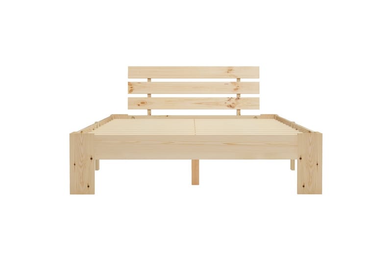 Sengestel Massivt Fyrretræ 140 X 200 Cm - Brun - Møbler - Senge - Sengeramme & sengestel