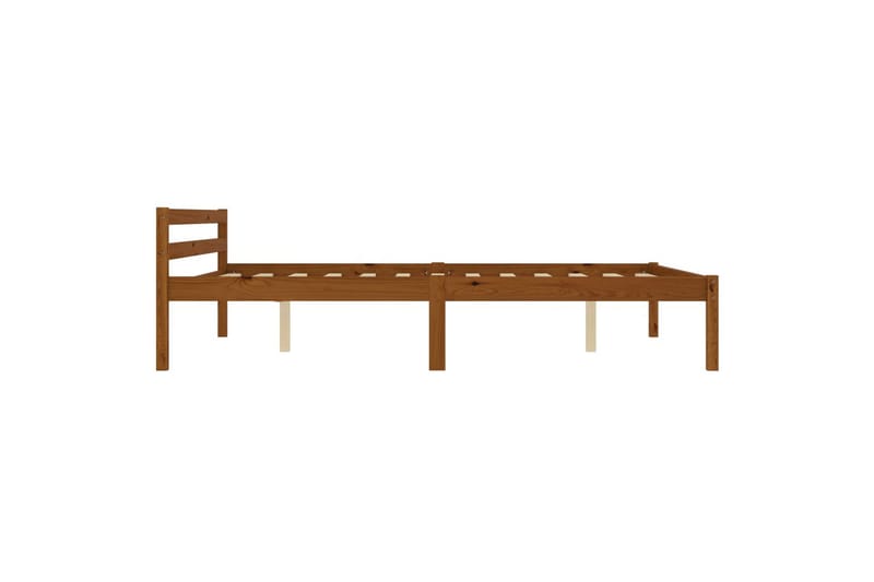 sengestel massivt fyrretræ 140 x 200 cm gyldenbrun - Møbler - Senge - Sengeramme & sengestel