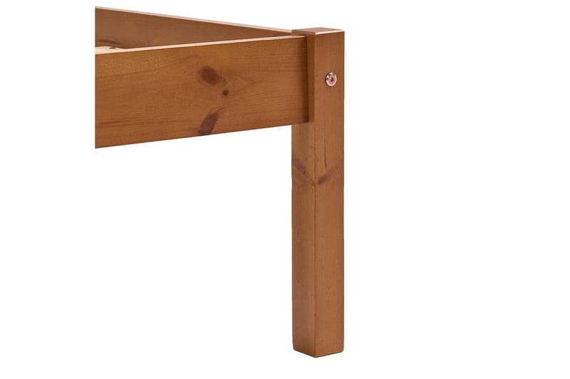 sengestel massivt fyrretræ 160 x 200 cm gyldenbrun - Møbler - Senge - Sengeramme & sengestel