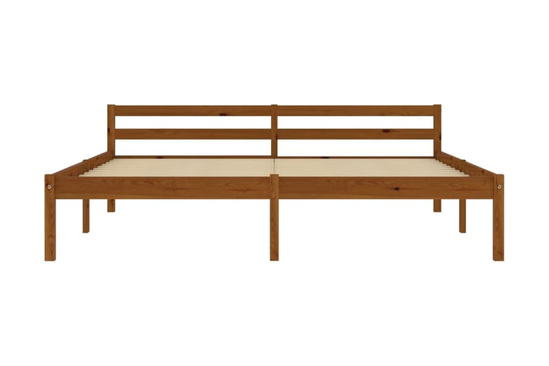 sengestel massivt fyrretræ 160 x 200 cm gyldenbrun - Møbler - Senge - Sengeramme & sengestel