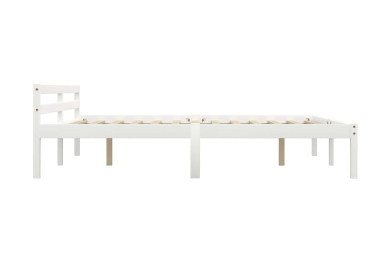 sengestel massivt fyrretræ 160 x 200 cm hvid - Møbler - Senge - Sengeramme & sengestel