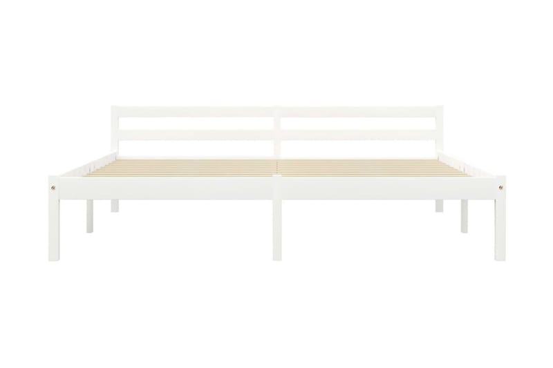 sengestel massivt fyrretræ 160 x 200 cm hvid - Møbler - Senge - Sengeramme & sengestel