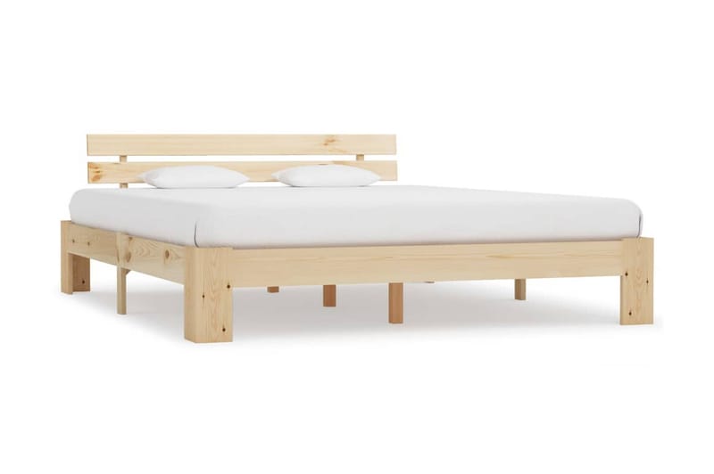 Sengestel Massivt Fyrretræ 180 X 200 Cm - Brun - Møbler - Senge - Sengeramme & sengestel
