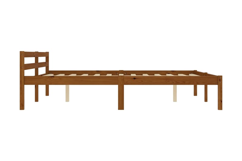 sengestel massivt fyrretræ 180 x 200 cm gyldenbrun - Møbler - Senge - Sengeramme & sengestel