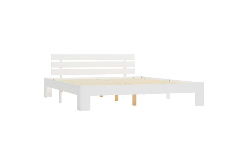 Sengestel Massivt Fyrretræ 180 X 200 Cm Hvid - Hvid - Møbler - Senge - Sengeramme & sengestel