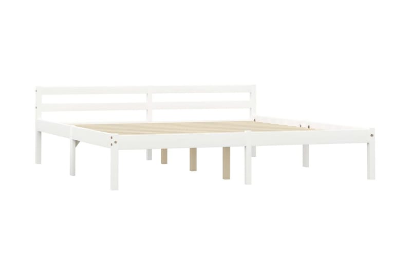 sengestel massivt fyrretræ 180 x 200 cm hvid - Møbler - Senge - Sengeramme & sengestel