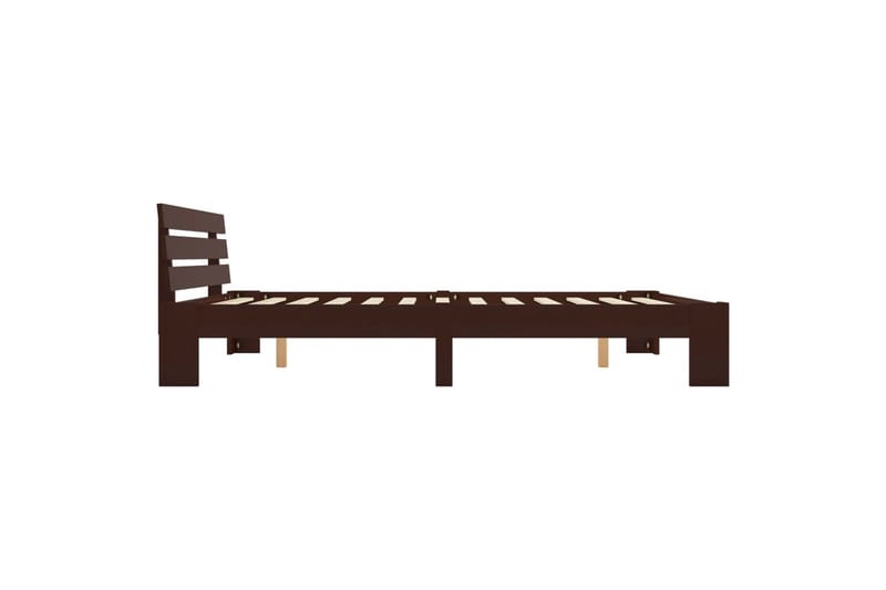 Sengestel Massivt Fyrretræ 180 X 200 Cm Mørkebrun - Brun - Møbler - Senge - Sengeramme & sengestel