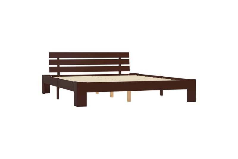 Sengestel Massivt Fyrretræ 180 X 200 Cm Mørkebrun - Brun - Møbler - Senge - Sengeramme & sengestel
