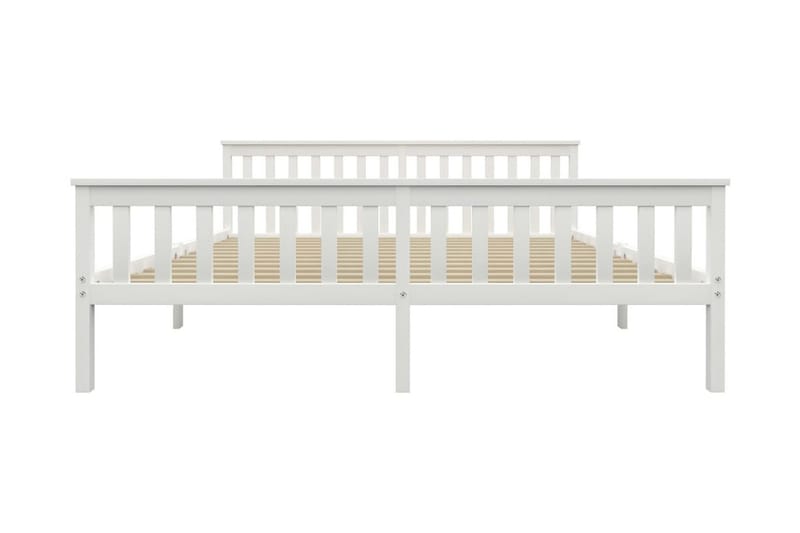 Sengestel Massivt Fyrretræ 180x200 cm Hvid - Møbler - Senge - Sengeramme & sengestel