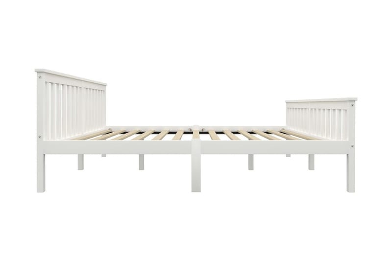 Sengestel Massivt Fyrretræ 180x200 cm Hvid - Møbler - Senge - Sengeramme & sengestel
