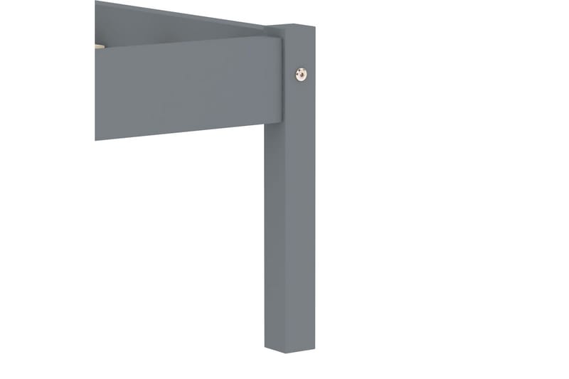 sengestel massivt fyrretræ 90 x 200 cm grå - Møbler - Senge - Sengeramme & sengestel