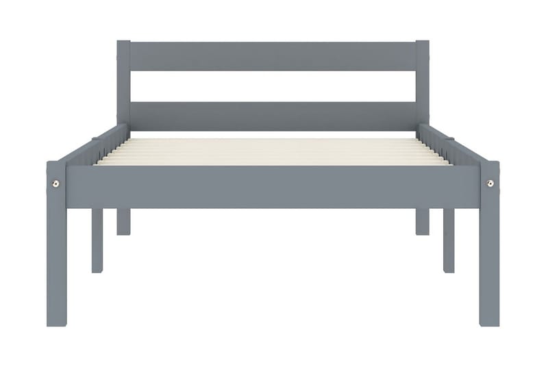 sengestel massivt fyrretræ 90 x 200 cm grå - Møbler - Senge - Sengeramme & sengestel