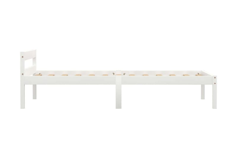 sengestel massivt fyrretræ 90 x 200 cm hvid - Møbler - Senge - Sengeramme & sengestel