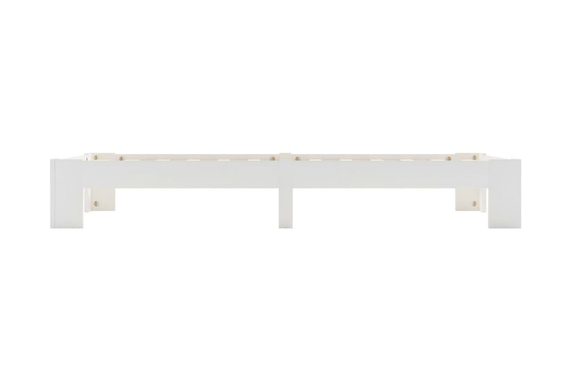 Sengestel Massivt Fyrretræ 90x200 cm Hvid - Hvid - Møbler - Senge - Sengeramme & sengestel