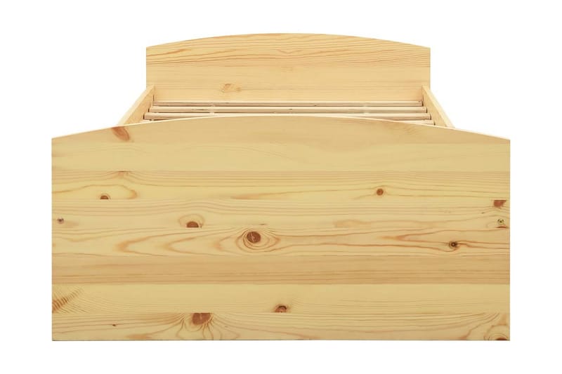Sengestel med 2 skuffer 90x200 cm massivt fyrretræ - Brun - Møbler - Senge - Sengeramme & sengestel