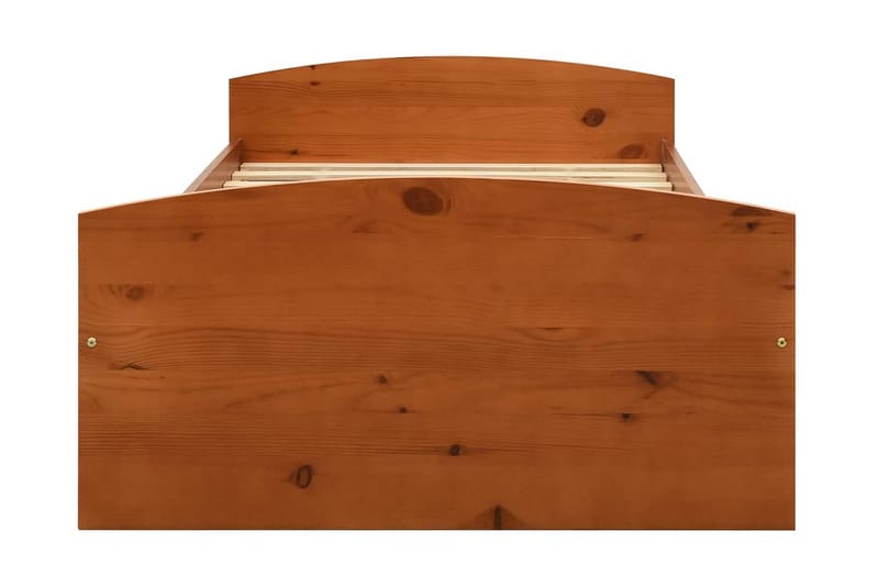 sengestel med 2 skuffer 90x200 cm massivt fyrretræ - Brun - Møbler - Senge - Sengeramme & sengestel
