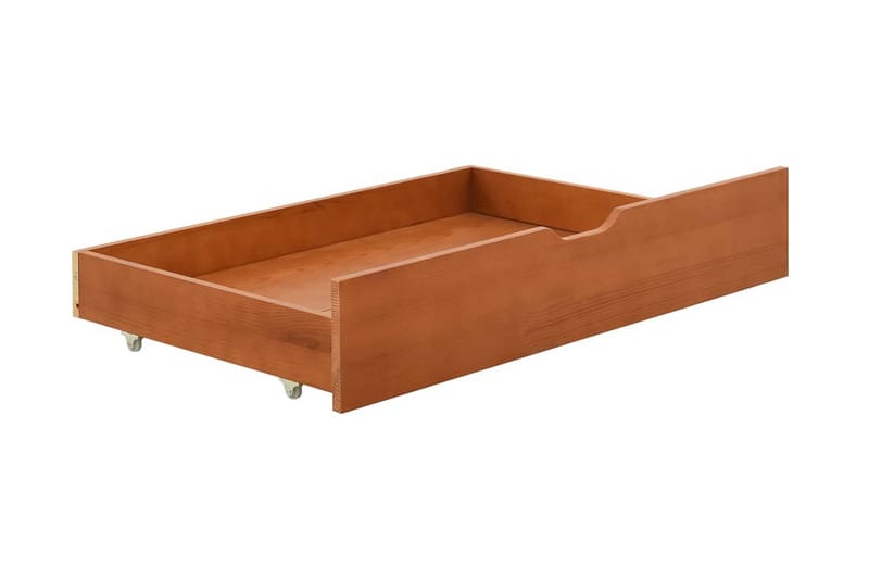 sengestel med 2 skuffer 90x200 cm massivt fyrretræ - Brun - Møbler - Senge - Sengeramme & sengestel