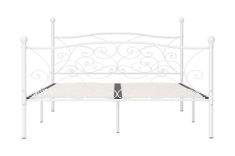 sengestel med lamelbund 180 x 200 cm metal hvid - Hvid - Møbler - Senge - Sengeramme & sengestel