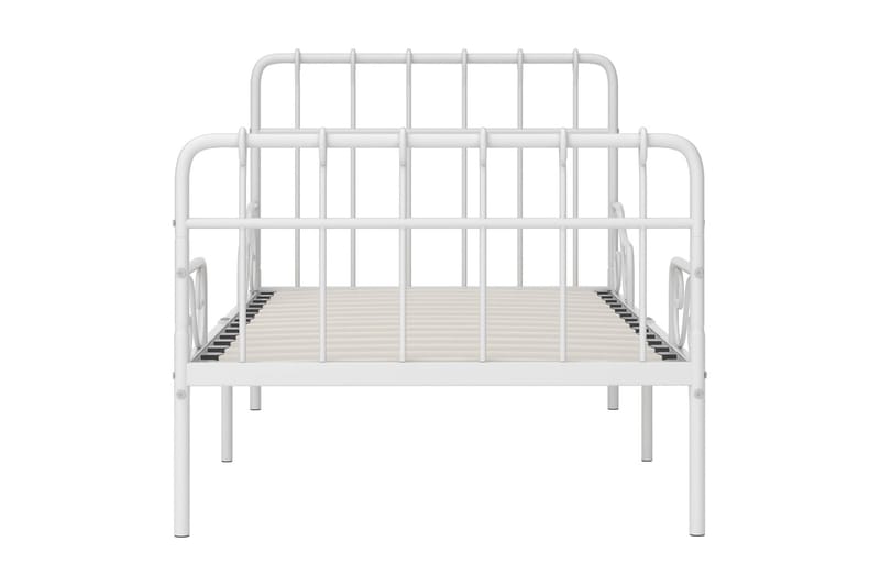 sengestel med lamelbund 90 x 200 cm metal hvid - Hvid - Møbler - Senge - Sengeramme & sengestel