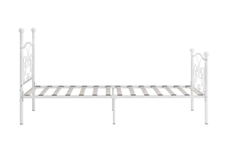 sengestel med lamelbund 90 x 200 cm metal hvid - Hvid - Sengeramme & sengestel