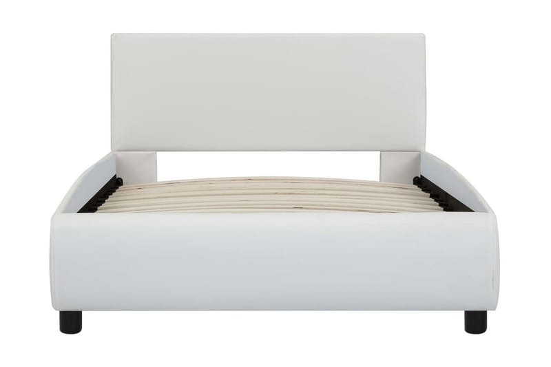 Sengestel Med Led 100 X 200 Cm Kunstlæder Hvid - Hvid - Møbler - Senge - Sengeramme & sengestel