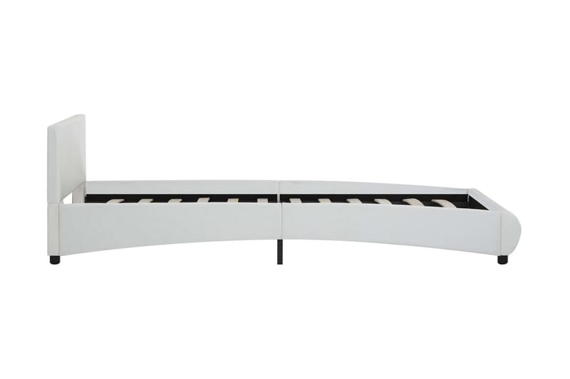 Sengestel Med Led 100 X 200 Cm Kunstlæder Hvid - Hvid - Møbler - Senge - Sengeramme & sengestel