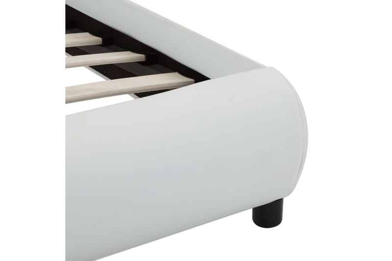 Sengestel Med Led 100 X 200 Cm Kunstlæder Hvid - Hvid - Møbler - Senge - Sengeramme & sengestel