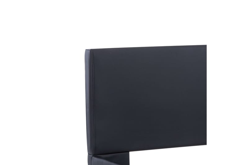 Sengestel Med Led 100 X 200 Cm Kunstlæder Sort - Sort - Møbler - Senge - Sengeramme & sengestel