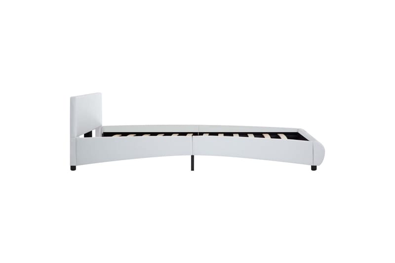 Sengestel Med Led 120 X 200 Cm Kunstlæder Hvid - Hvid - Møbler - Senge - Sengeramme & sengestel