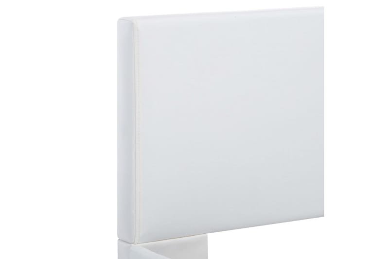 Sengestel Med Led 120 X 200 Cm Kunstlæder Hvid - Hvid - Møbler - Senge - Sengeramme & sengestel