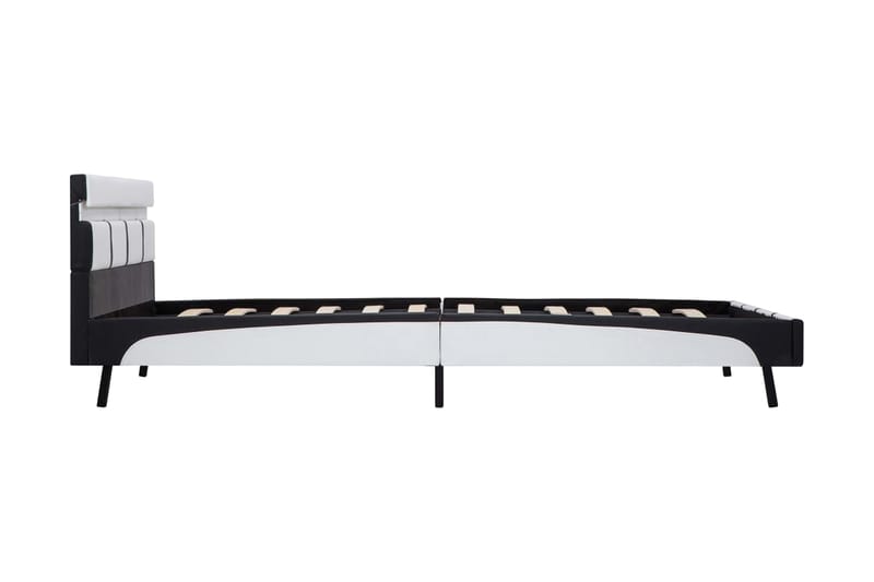 Sengestel med LED 120 x 200 cm kunstlæder hvid - Hvid - Møbler - Senge - Sengeramme & sengestel