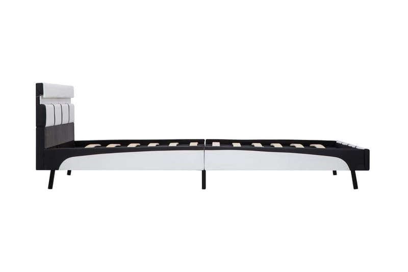 Sengestel med LED 140 x 200 cm kunstlæder hvid - Hvid - Møbler - Senge - Sengeramme & sengestel