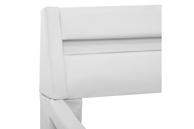 Sengestel Med Led 140 X 200 Cm Kunstlæder Hvid - Hvid - Møbler - Senge - Sengeramme & sengestel