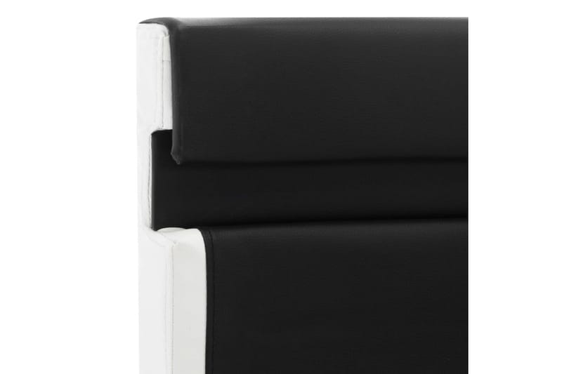 Sengestel med LED 140 x 200 cm kunstlæder sort - Sort - Møbler - Senge - Sengeramme & sengestel