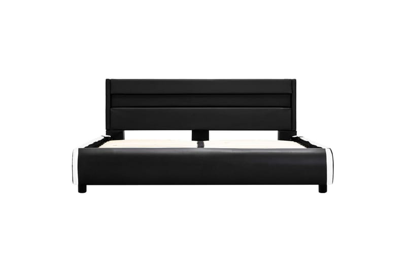 Sengestel Med Led 140x200 cm Kunstlæder Sort - Møbler - Senge - Sengeramme & sengestel