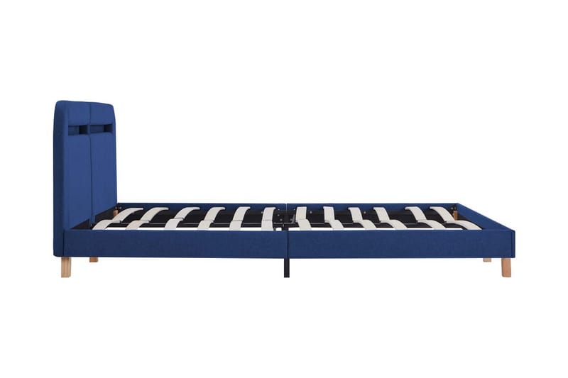 Sengestel Med Led 160 X 200 Cm Stof Blå - Blå - Møbler - Senge - Sengeramme & sengestel
