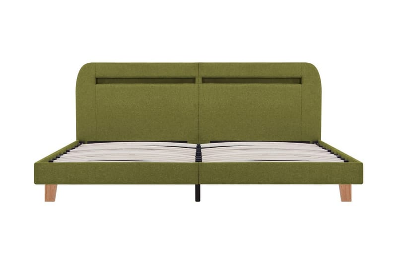 Sengestel Med Led 160 X 200 Cm Stof Grøn - Grøn - Møbler - Senge - Sengeramme & sengestel