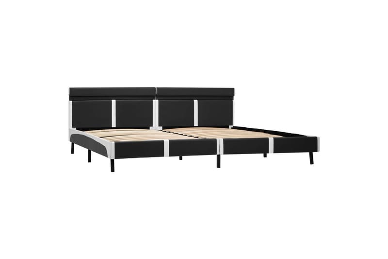 Sengestel med LED 180 x 200 cm kunstlæder grå - Grå - Møbler - Senge - Sengeramme & sengestel