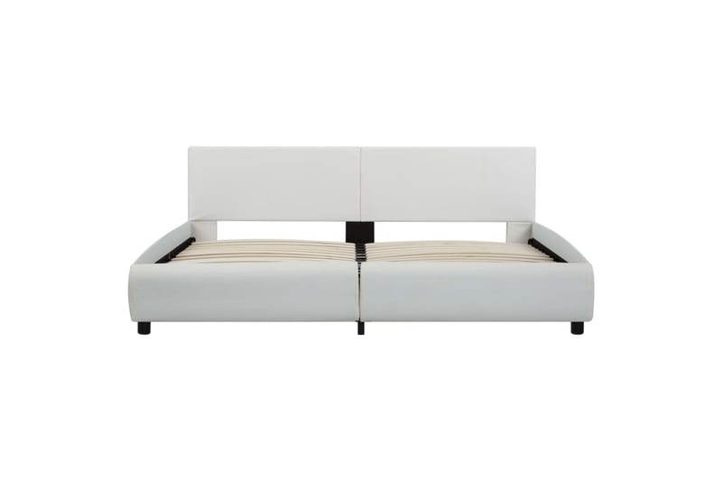 Sengestel Med Led 180 X 200 Cm Kunstlæder Hvid - Hvid - Møbler - Senge - Sengeramme & sengestel