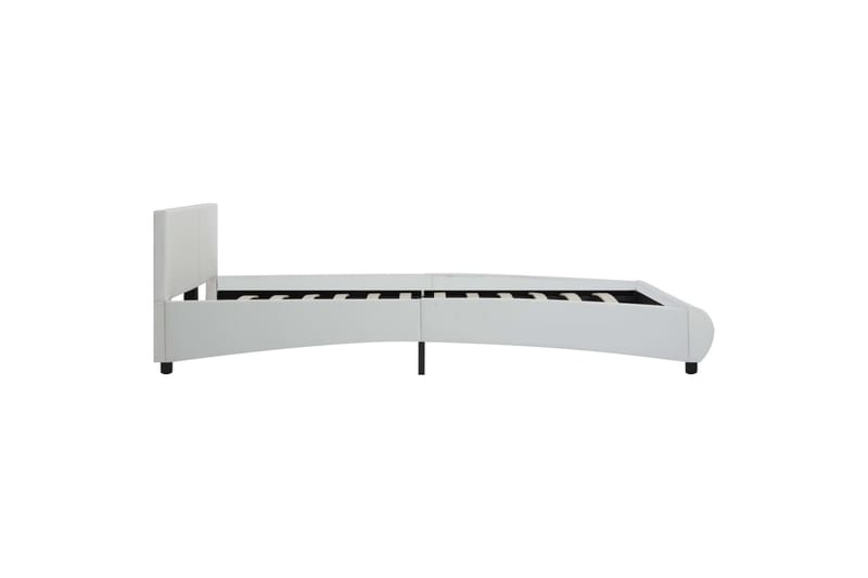 Sengestel Med Led 180 X 200 Cm Kunstlæder Hvid - Hvid - Møbler - Senge - Sengeramme & sengestel