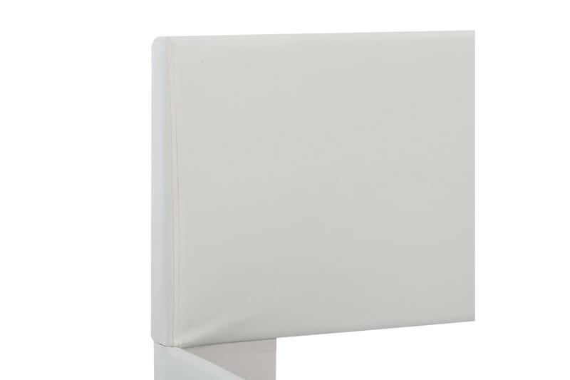 Sengestel Med Led 180 X 200 Cm Kunstlæder Hvid - Hvid - Møbler - Senge - Sengeramme & sengestel