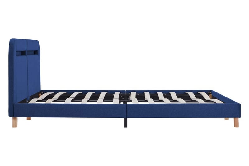 Sengestel Med Led 180 X 200 Cm Stof Blå - Blå - Møbler - Senge - Sengeramme & sengestel