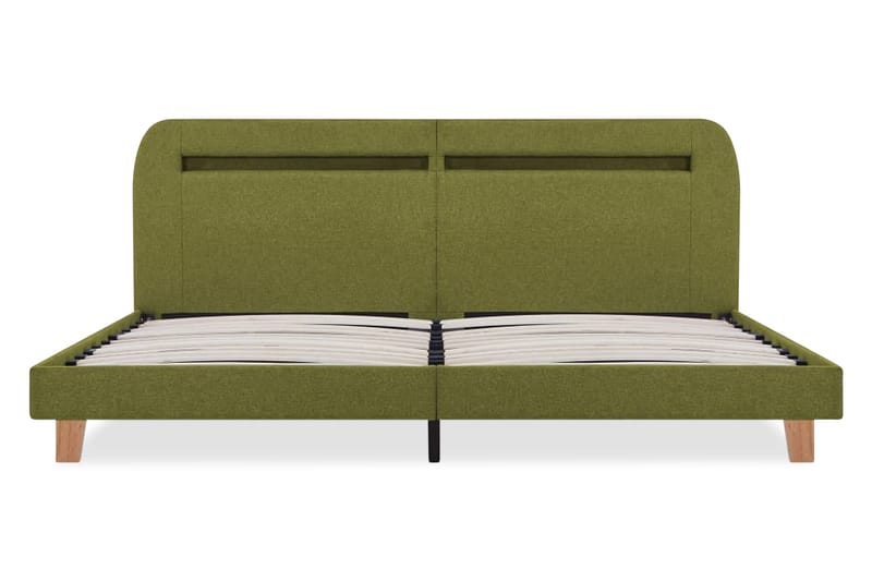 Sengestel Med Led 180 X 200 Cm Stof Grøn - Grøn - Møbler - Senge - Sengeramme & sengestel