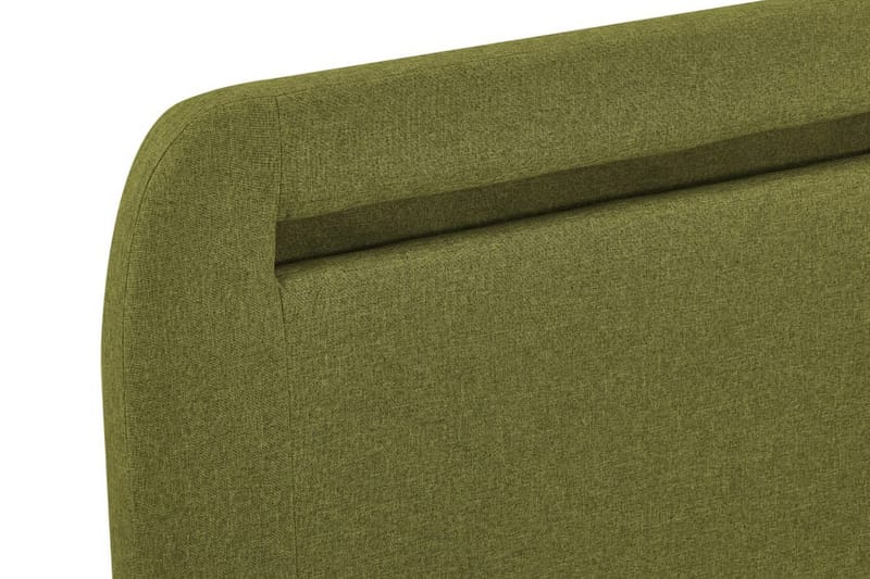 Sengestel Med Led 180 X 200 Cm Stof Grøn - Grøn - Møbler - Senge - Sengeramme & sengestel