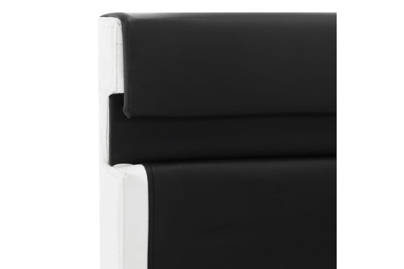 Sengestel med LED 90 x 200 cm kunstlæder sort - Sort - Møbler - Senge - Sengeramme & sengestel